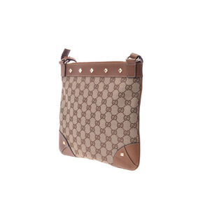 Gucci GG canvas leather bag shoulder